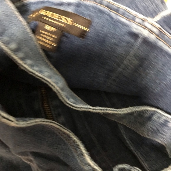 Guess denim Y2K zip front jumpsuit overalls small - Picture 3 of 5